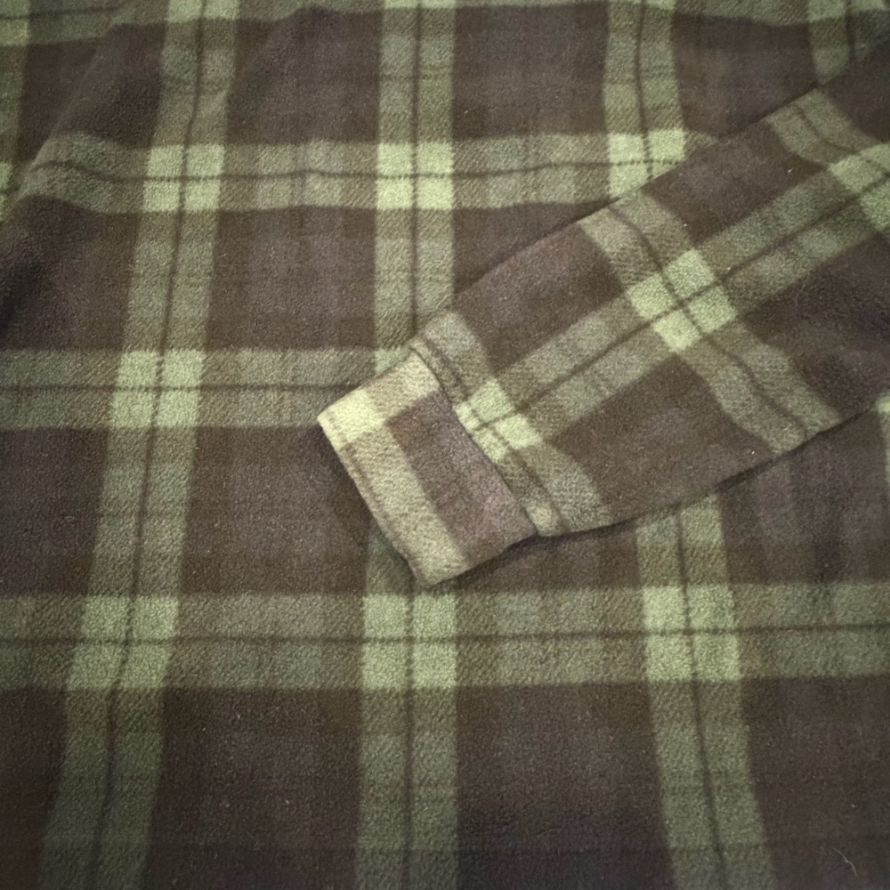 ✅ GapBody medium microfleece sweater top shirt crewneck soft thermal plaid check - Picture 4 of 6